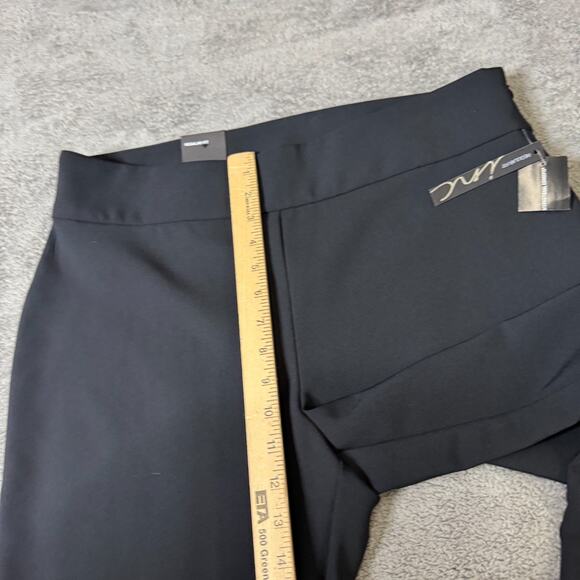 INC International Concepts Pants NWT 12 Black Pull On Trousers Ruffle Back Leg - Picture 8 of 9